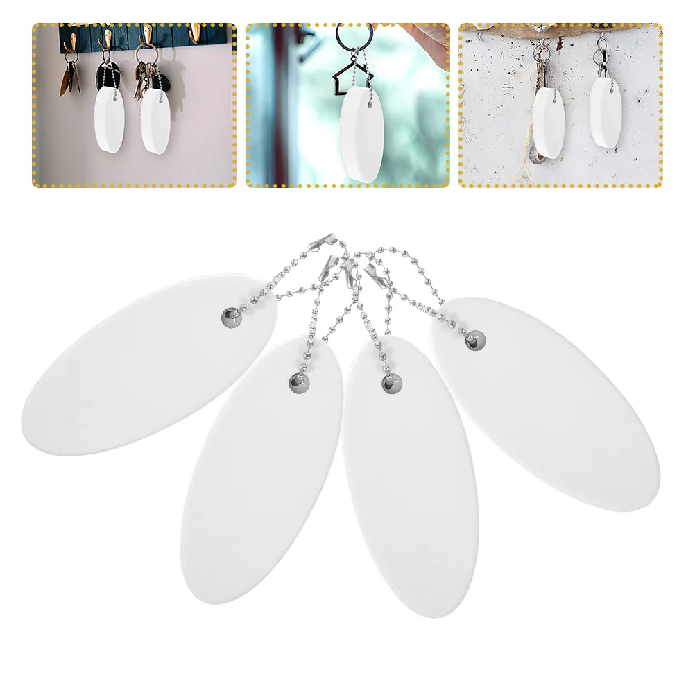 

4Pcs Floating Foam Keychain PU Durable Bright Color Water Sports Keyring Floating Keychain PU Key Chain Key Chain Decor