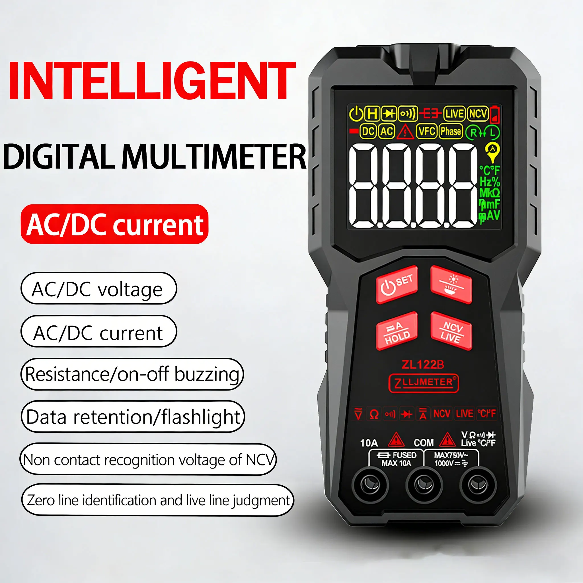 testador-de-tensao-sem-contato-ac-dc-multimetro-digital-profissional-recarregavel-medidor-de-tensao-com-tela-lcd-testador-de-corrente