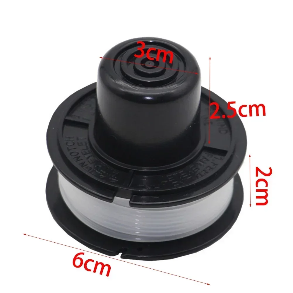 3 Pcs Trimmer Heads Replacement Parts For Black & Decker A6226 Bump Feed Spool GL250 GL310 GL360 Lawn Mower Accessories