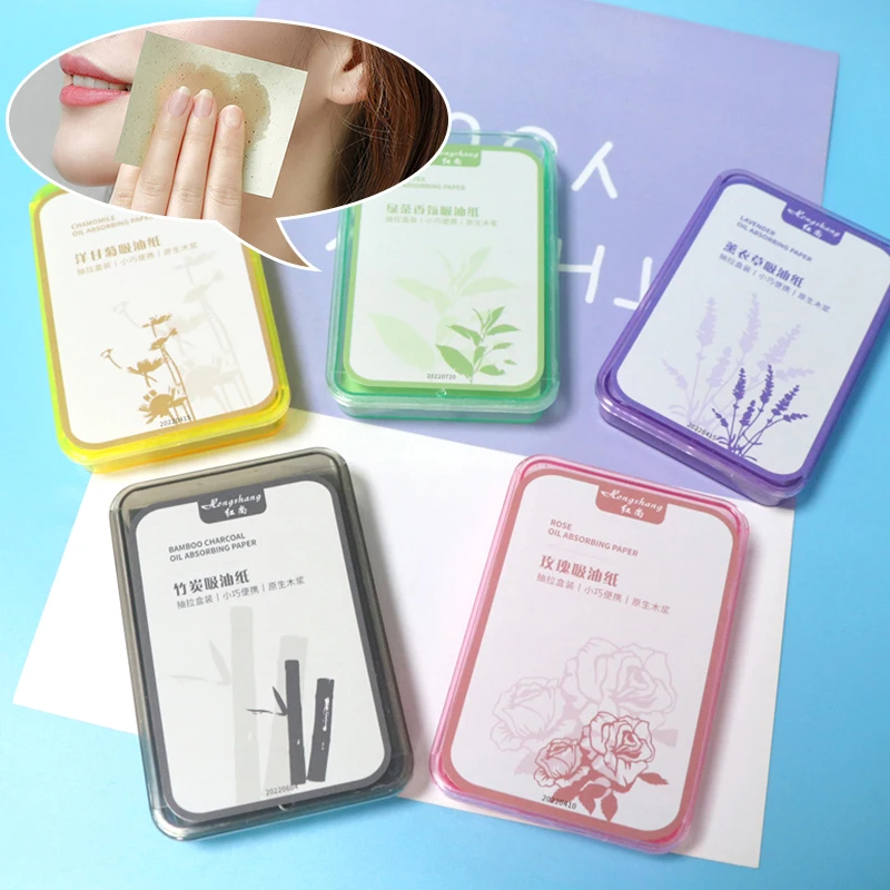 300PCS/Box Green Tea Face Wipes Oil Control Sheets Paper Cleansing Oil Control Absorbent Paper Matting Tissue Beauty Skin Care