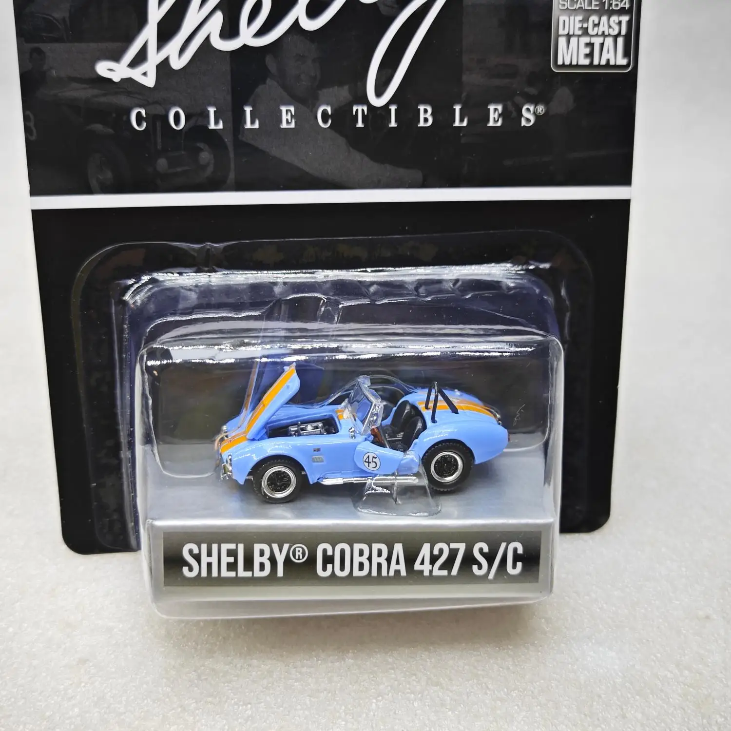 1:64 SHELBY COBRA 427 S/C #45 High Simulation Alloy Car Model Collectible Toy Gift Souvenir Display Ornament