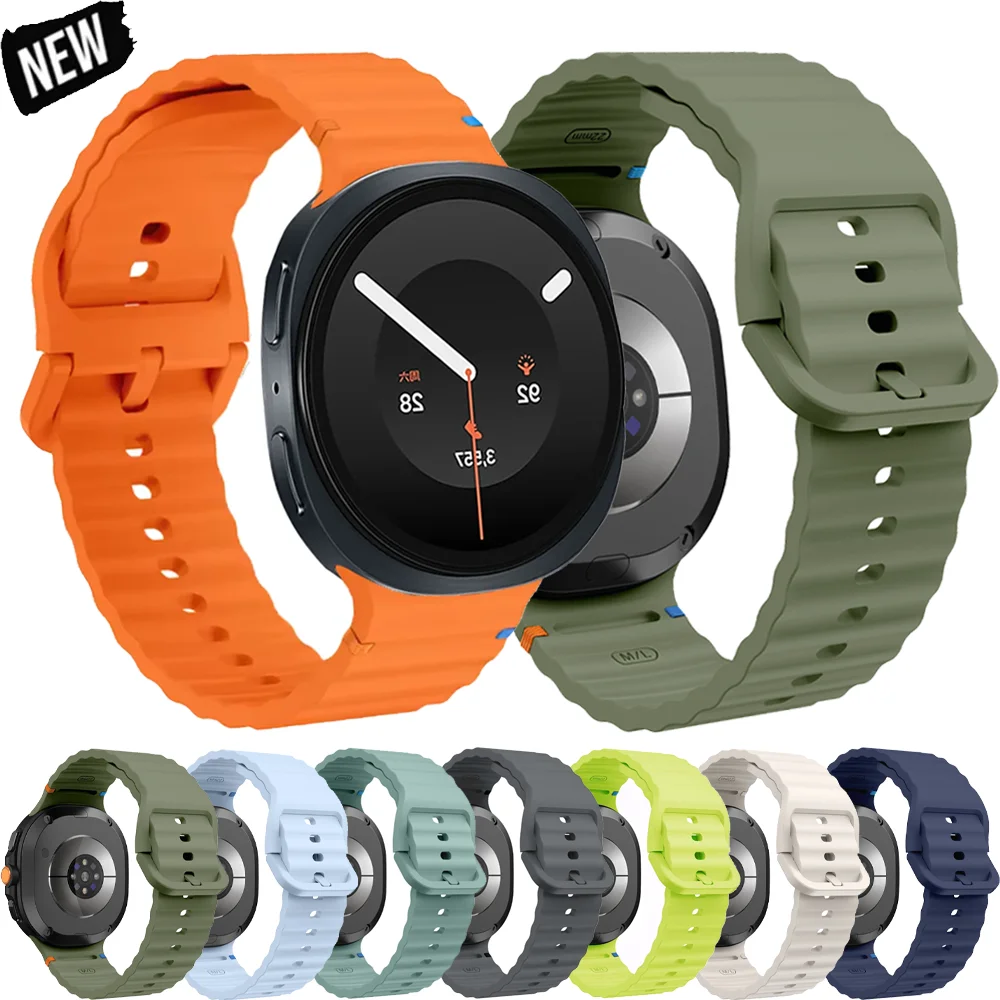 Original Silicone Strap for Samsung Galaxy Watch 8/8 Classic Sports Comfortable Wristband for Galaxy Watch 9 40mm 44mm Watchband