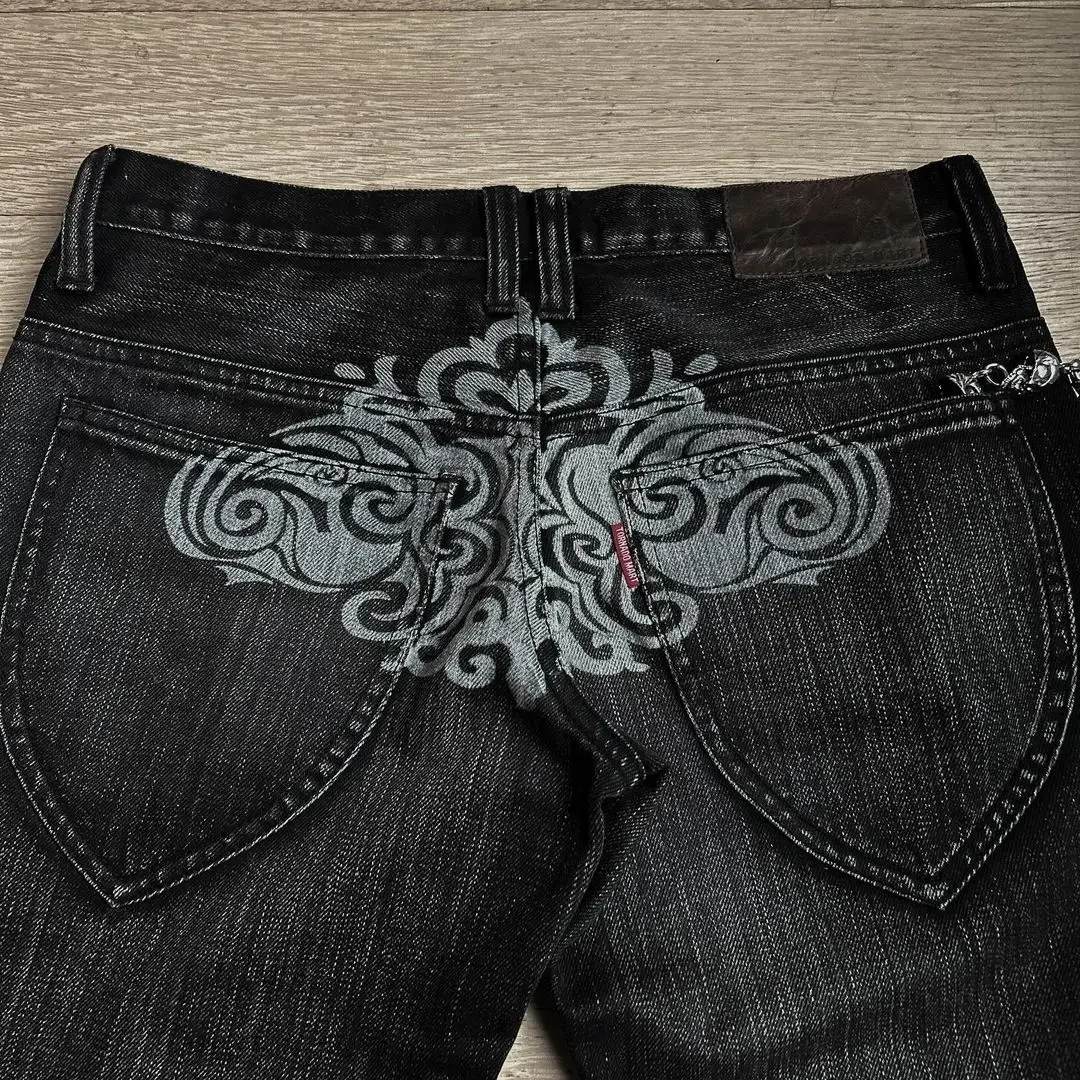 American Slim Micro-Flared Jeans para homens e mulheres, calça cargo retrô, calça casual Y2K, rua, verão, novo, 2024