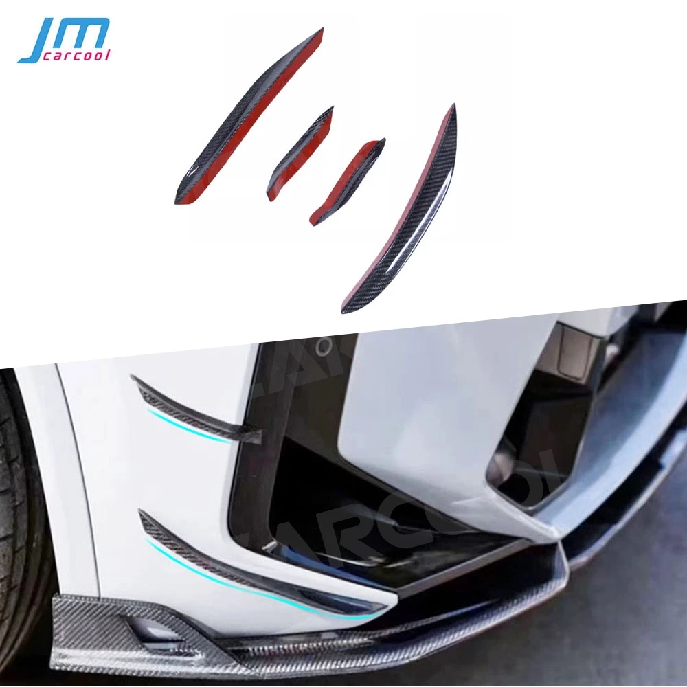 

For BMW X3M F97 X4M F98 2022+ Carbon Fiber Front Bumper Side Air Vent Trim Spoiler Splitter Canards Flaps Body Kits Accessories