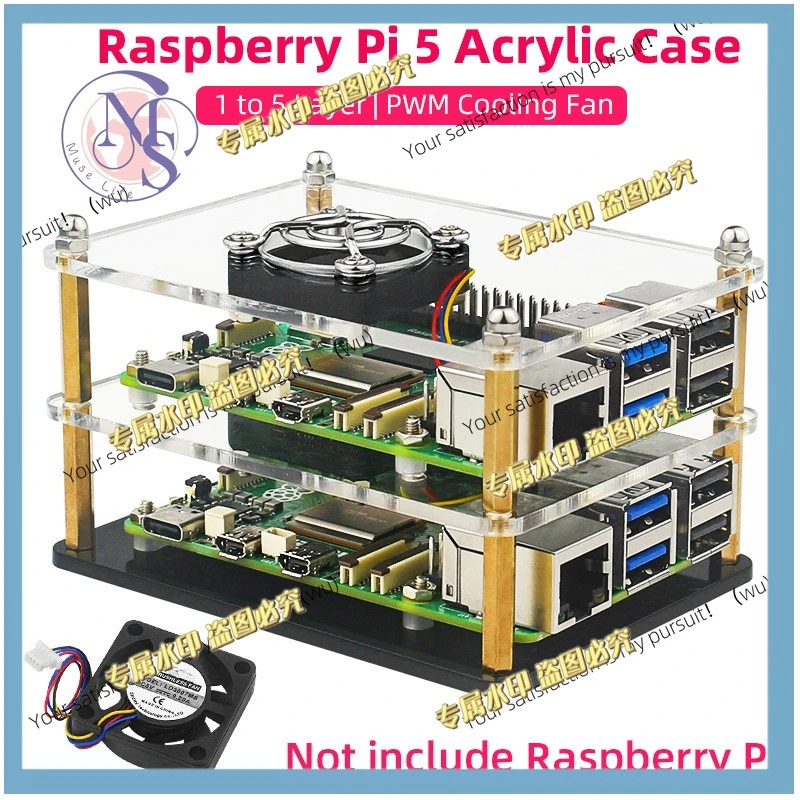 Diy Electronics Raspberry Pi - Raspberry Pi 5 Acrylic Case Transparent