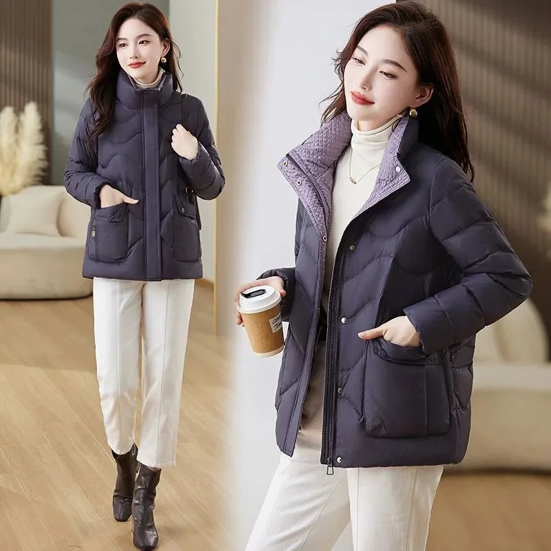 Down Cotton-Padded Jacket Women's New Cotton-Padded Jacket Autumn/Winter 2024 Outerwear       Fashionable And Slim Warm Jacket