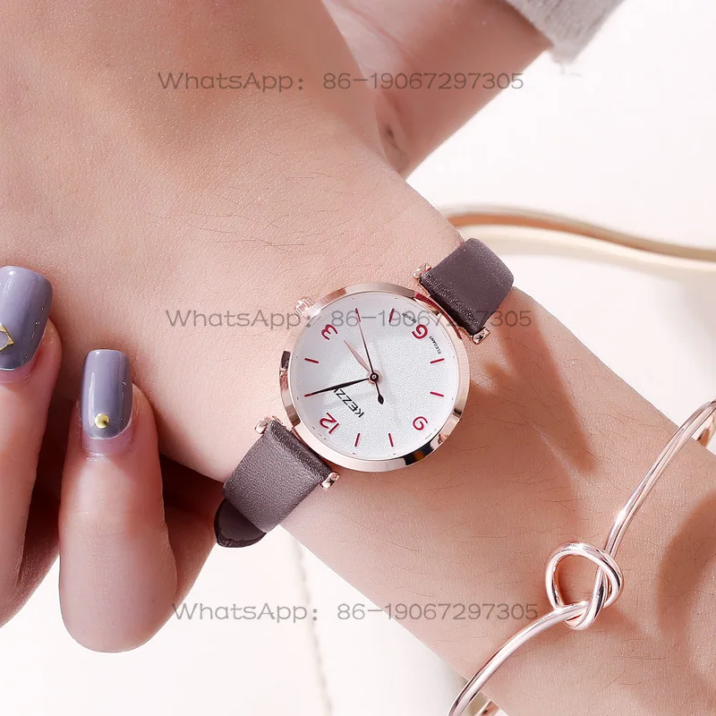 

Customized trendy fashion watch female student round dial original niche fresh Hyunya style watch lady