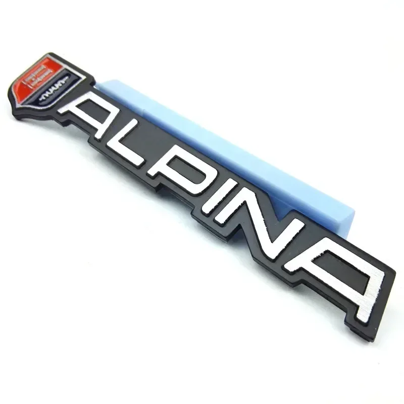 1Pcs Aluminum Alloy Car Rear Tail Trunk E30 E38 E39 B7 E90 F10 E46 Alpina Emblem Badge Logo Sticker Accessories