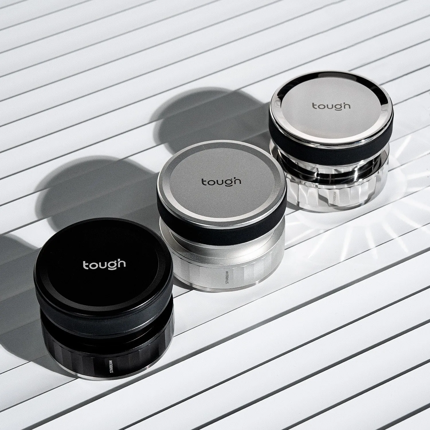 Distributeur de poudre à gravité automatique Stubborn Touch Coffee Star 58mm 58.5mm, en acier inoxydable, pour café italien