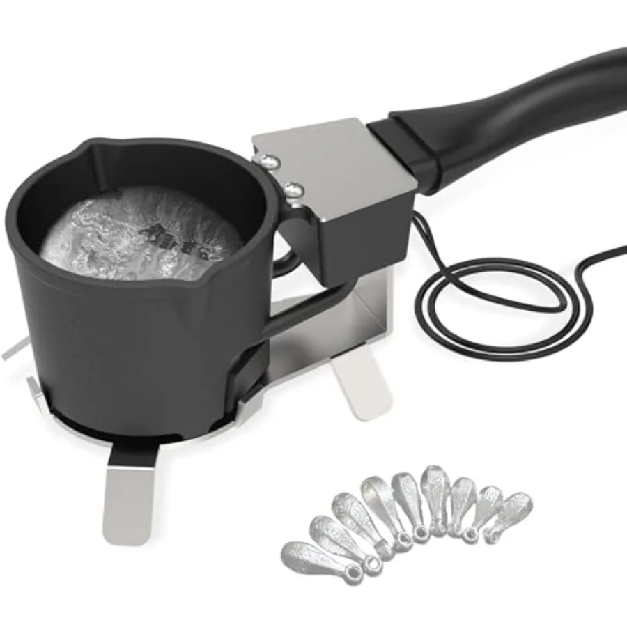 

Electric Lead Melting Pot 5lb Capacity Metal Smelter for Fishing Weights Bullet Casting Molds Quick-Heating Lead Furnace with D