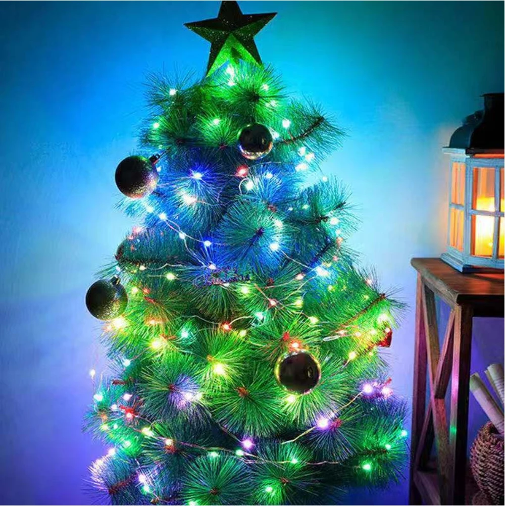 Imagem -05 - Led String Christmas Lights For Bedroom Dc5v Ws2812b Rgb Bluetooth Full Color Endereçável Individualmente Endereçável Ip67