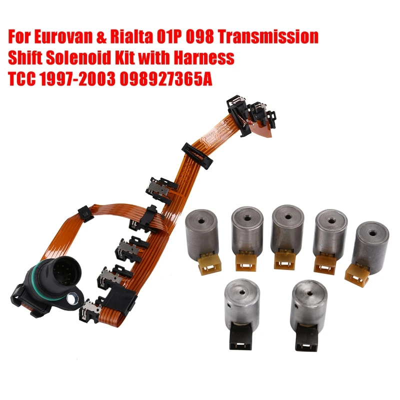 For Eurovan & Rialta 01P 098 Transmission Shift Solenoid Kit With Harness TCC 1997-2003 098927365A