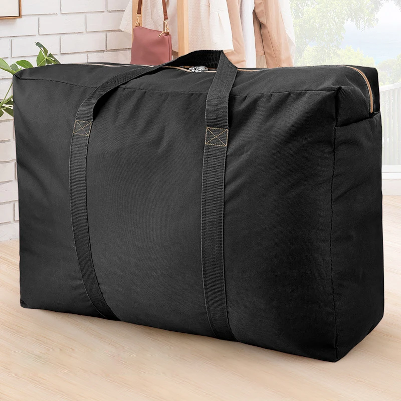 New 130L Large Capacity Folding Luggage Bag Unisex Thickening Oxford Cloth Travel Duffel Bags Sturdy Moving House Storage Bag