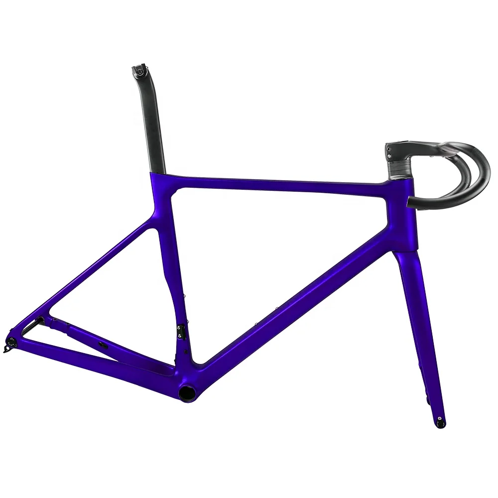 Custom Paint Frame T1100 Carbon Fiber Flat Mout Disc Brake Climbing Bike Frame Di2 And Mechanical Aero Road Bicycle Frame