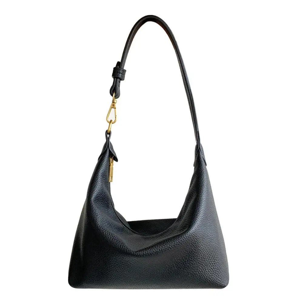 

Portable Large Capacity PU Hobo Bag Korean Style Handbag Shoulder Bag Solid Color Fashion Design French Style Handbag Autumn