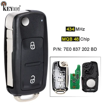 KEYECU 433 ميجا هرتز MQB48 رقاقة P/N: 7E0 837 202 BD الذكية مفتاح بعيد فوب لفولكس واجن فولكس فاجن أماروك الناقل T6 2016-2017