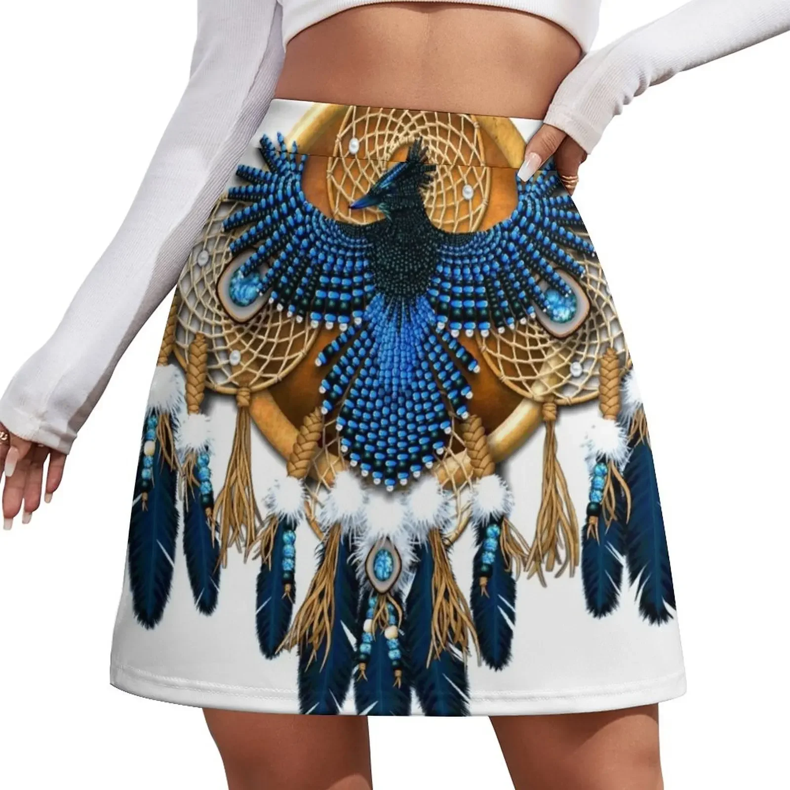 

Native American Steller's Jay Mandala Mini Skirt elegant party dresses for women 2026 Womens dresses Mini Skirt