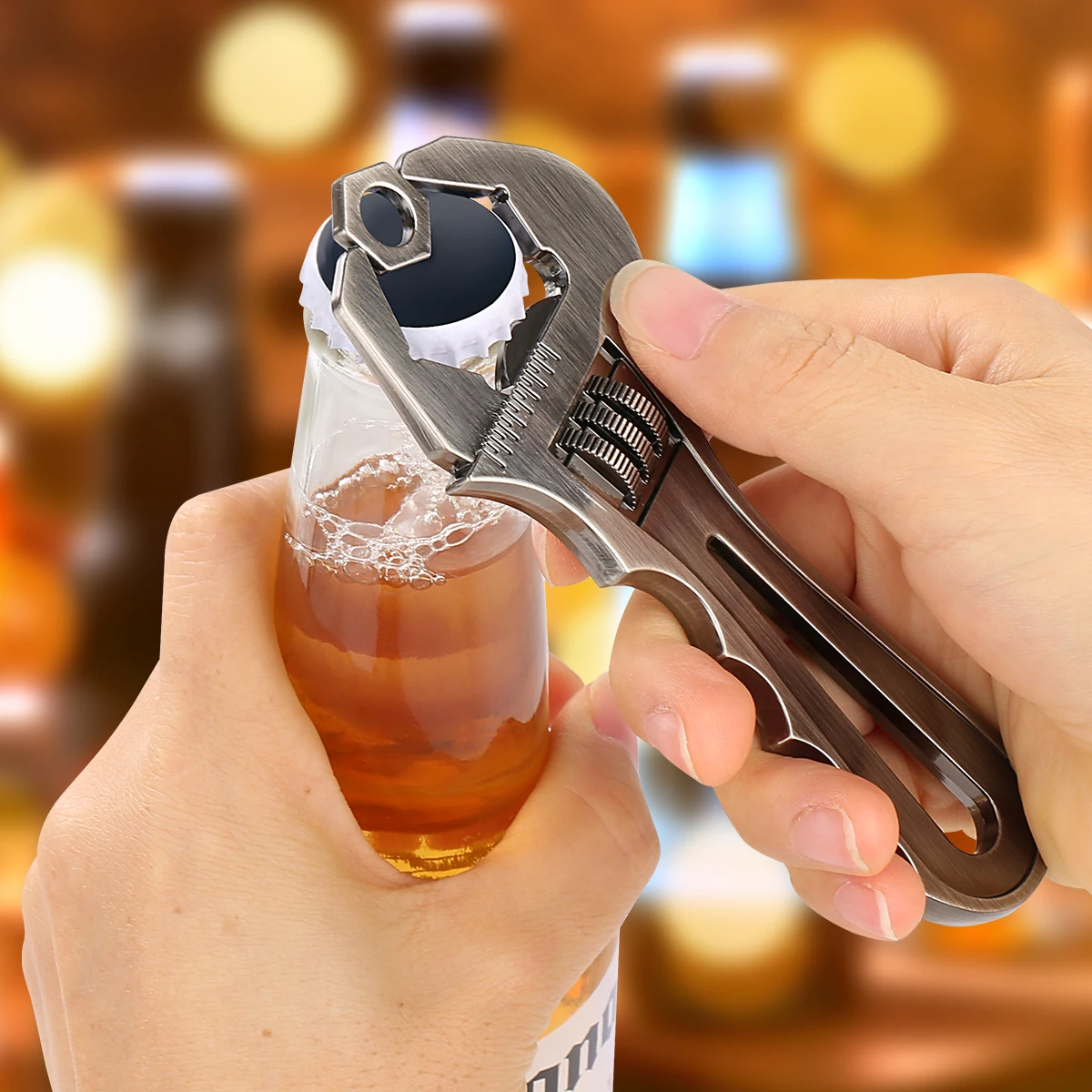 Creative Spanner Bottle Opener Metal Wrench Design Beer Opener Funny Gifts for Maintenance Technician Engineer Bar Party Gadgets