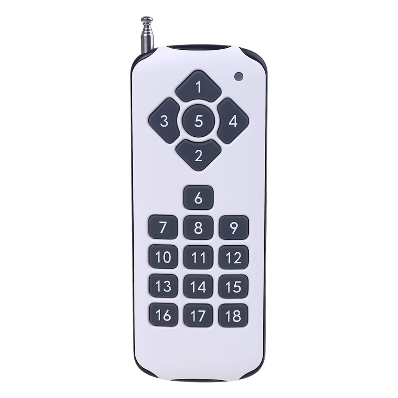 18CH Channel RF ASK Remote Control 433MHz 18 Keys High Power Wireless Transmitter for Switch Alarm