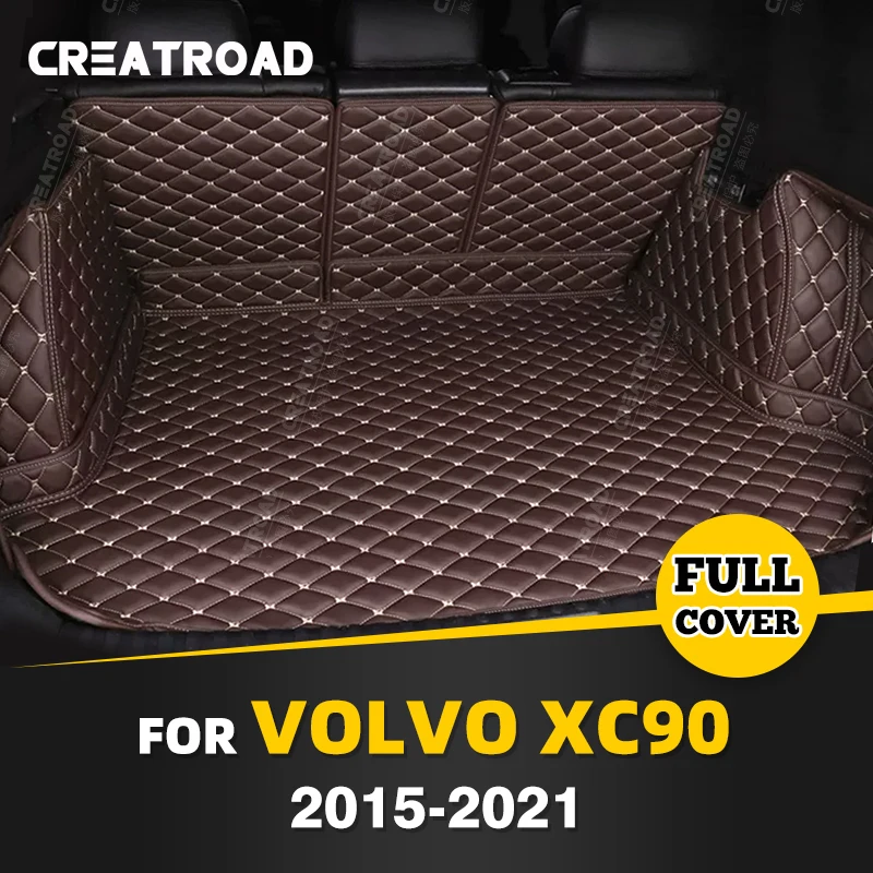 

Автомобильный коврик для багажника с полным покрытием для Volvo XC90 5/7-Seat 2015-2021 20 19 18 17 16, автомобильный защитный коврик, аксессуары для защиты салона автомобиля