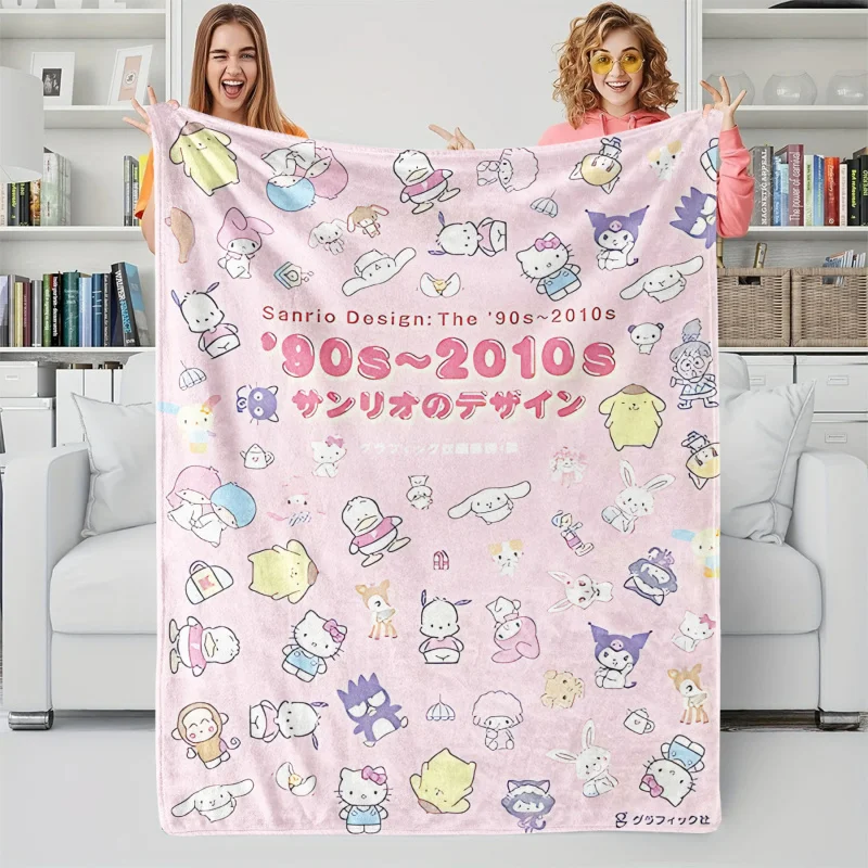 

Плед из фланели Hello Kitty, милый мультяшный мягкий теплый флисовый плед для дивана, кровати, путешествий, кемпинга, детей и домашнего декора