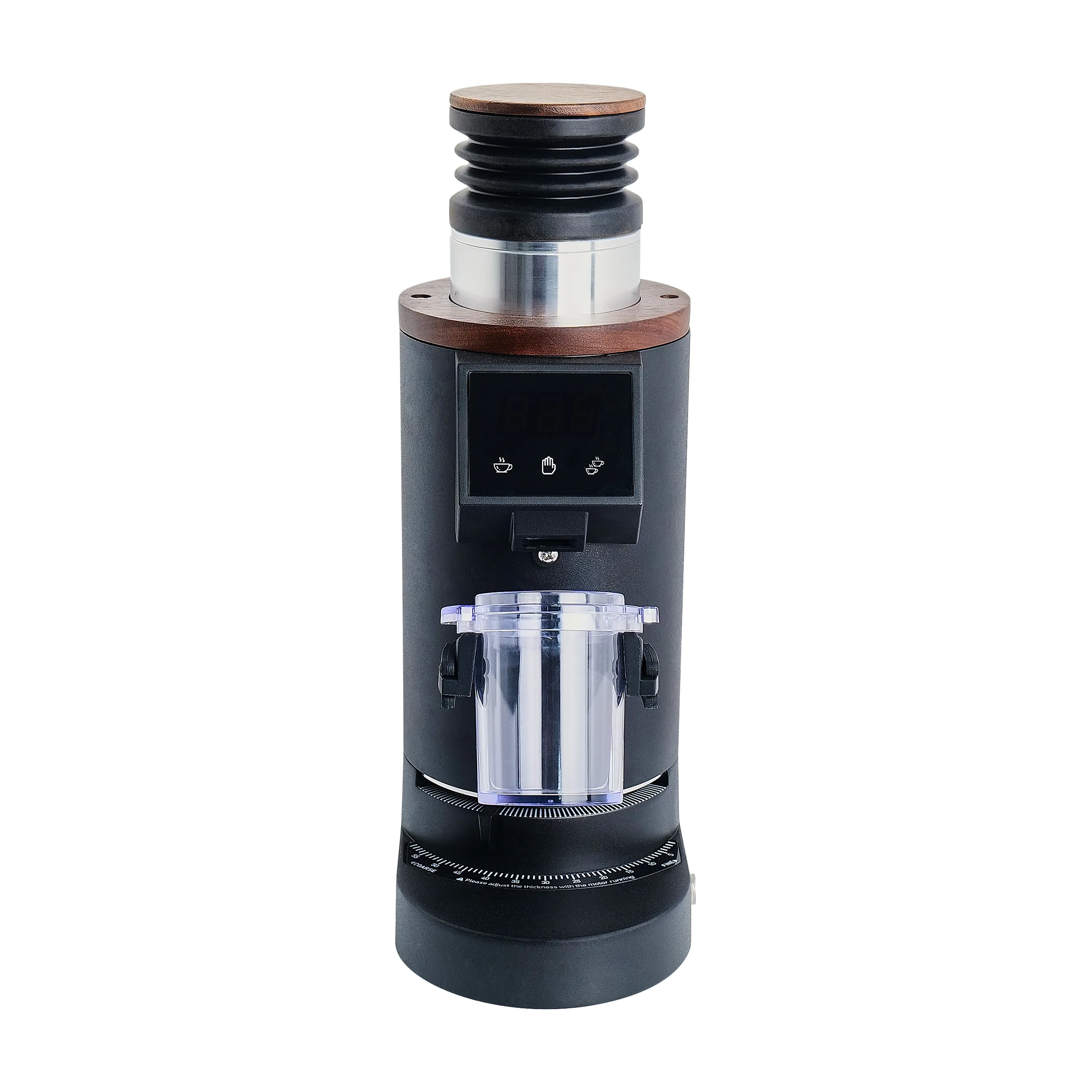 One-touch Electric  Commercial Semi-automatic Espresso Coffee Grinder Touch Control Coffee Bean Grinder 64mm Flat Burr Titanium