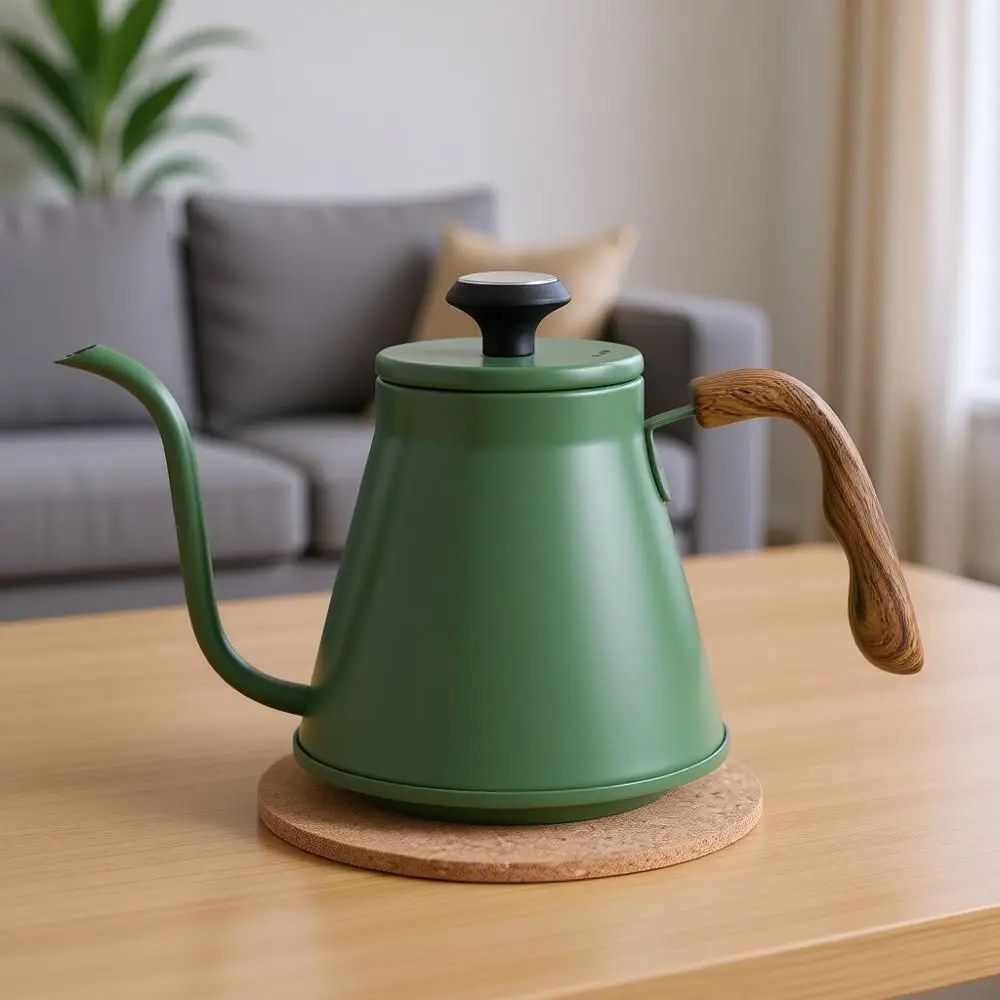 

Чайник с термометром, 1,1 л, нержавеющая сталь, прочное 3-слойное дно, идеальный носик для точного налива, совместим со всеми типами плит