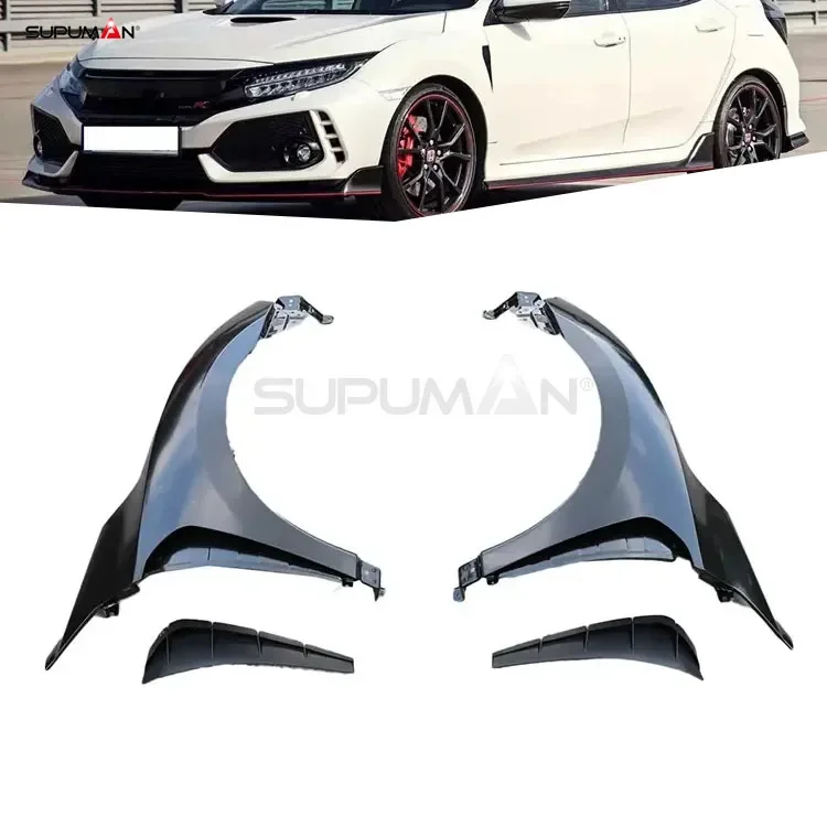 Fender Flares Arch Wheel Eyebrow Protector Mudguards Sticker Car Fender Flares for honda civic fender type r body kit 2016-2023