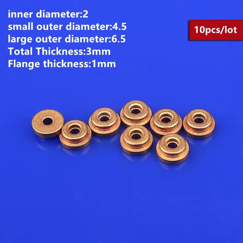 10pcs/lot Uav Precision Flange Oil Bearing Copper Base Powder Metallurgy Oil Mini Bearing Copper Sleeve gear