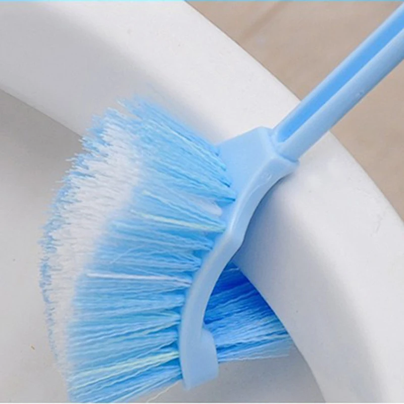 Cleaning Toilet Brush Plastic Long Handle Double-Sided Dead Corner Cleaning Brush Soft Bristled Toilet Brush Floor Seam Brush