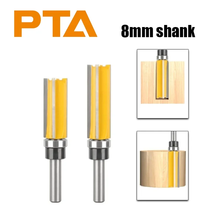 

8MM Shank Four-Carbide Pattern Bit Router Bits Woodworking Milling Cutter for Wood Face Mill Carbide Cutter End Mill Wood