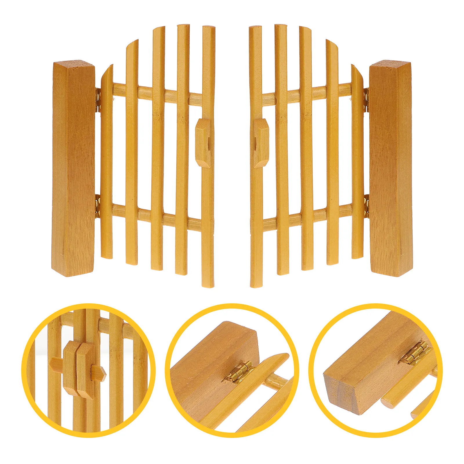 

1Pcs Mini House Door Wooden Gate Craft Sturdy Lightweight Creative Decor for Mini Furniture Accessories Wooden Furniture Model