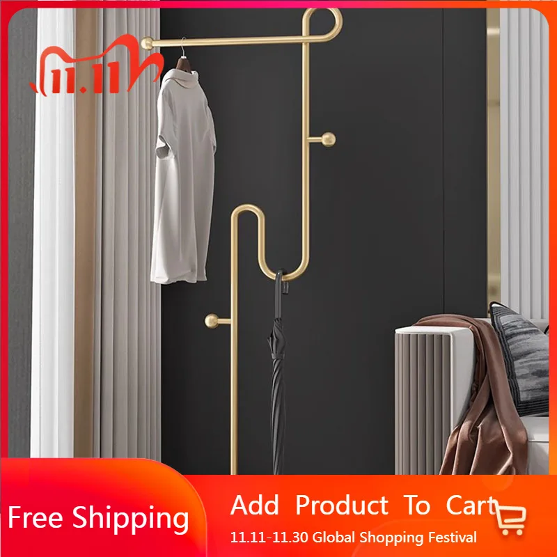 رفوف المعاطف الحديثة المفتوحة الحد الأدنى الدائمة الملابس الفضاء معطف رفوف عرض الطابق المدخل Arara De Roupa أثاث قاعة المدخل