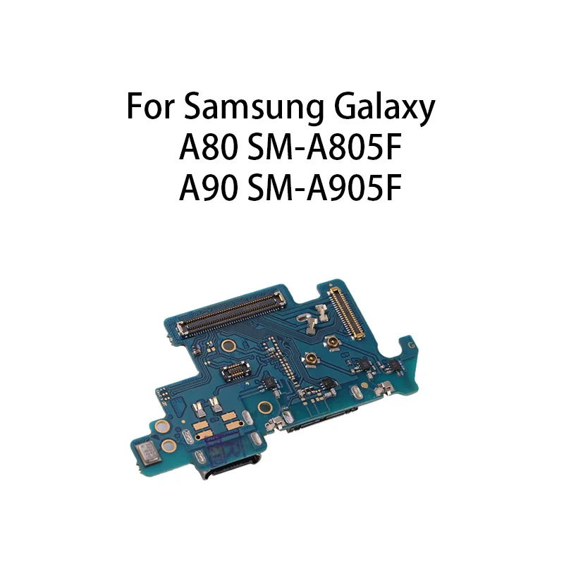 USB Charge Port Jack Dock Connector Charging Board Flex Cable For Samsung Galaxy A80 SM-A805F A90 SM-A905F