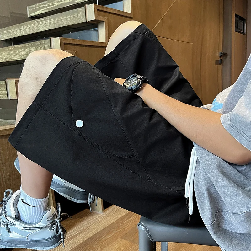 Pure Cotton Comfortable Sports Shorts for Men Versatile Casual Five-point Pants