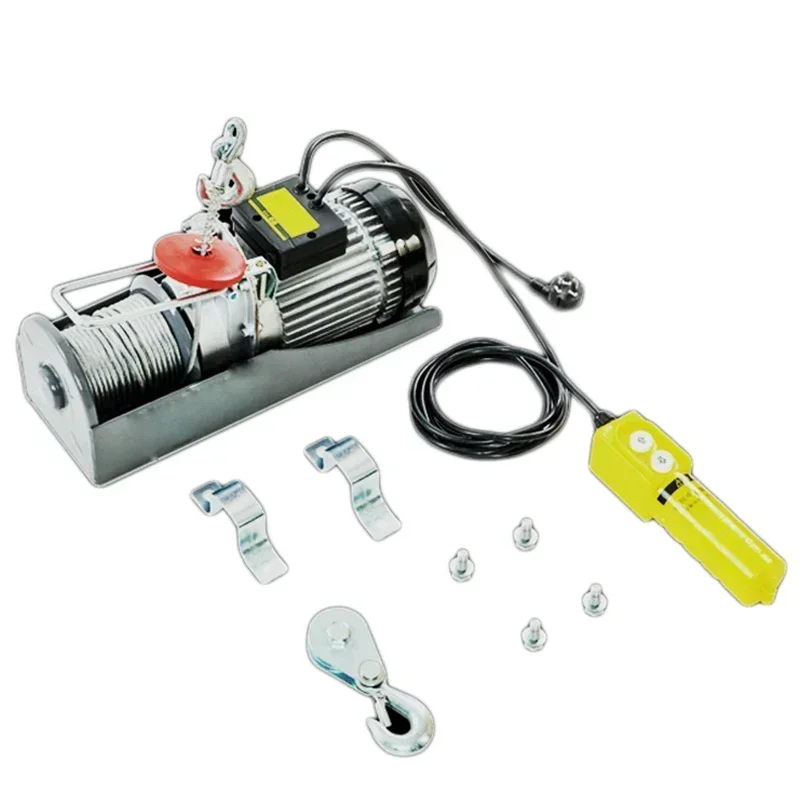 Micro Electric Hoist 220V Crane Household Small Lift Hoist 1 Ton / 0.5T Winch Decoration Crane