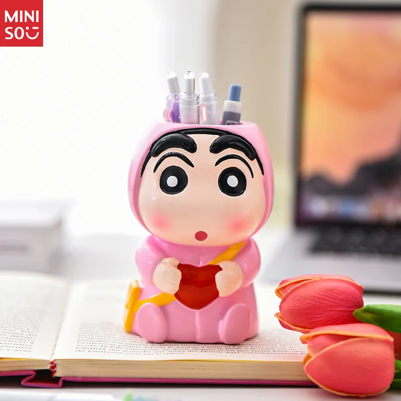 Miniso Crayon Shin-chan Pen Holder & Desk Organizer | Multi-Functional Anime Figure Office Decor, Fun Collectible - Image 2