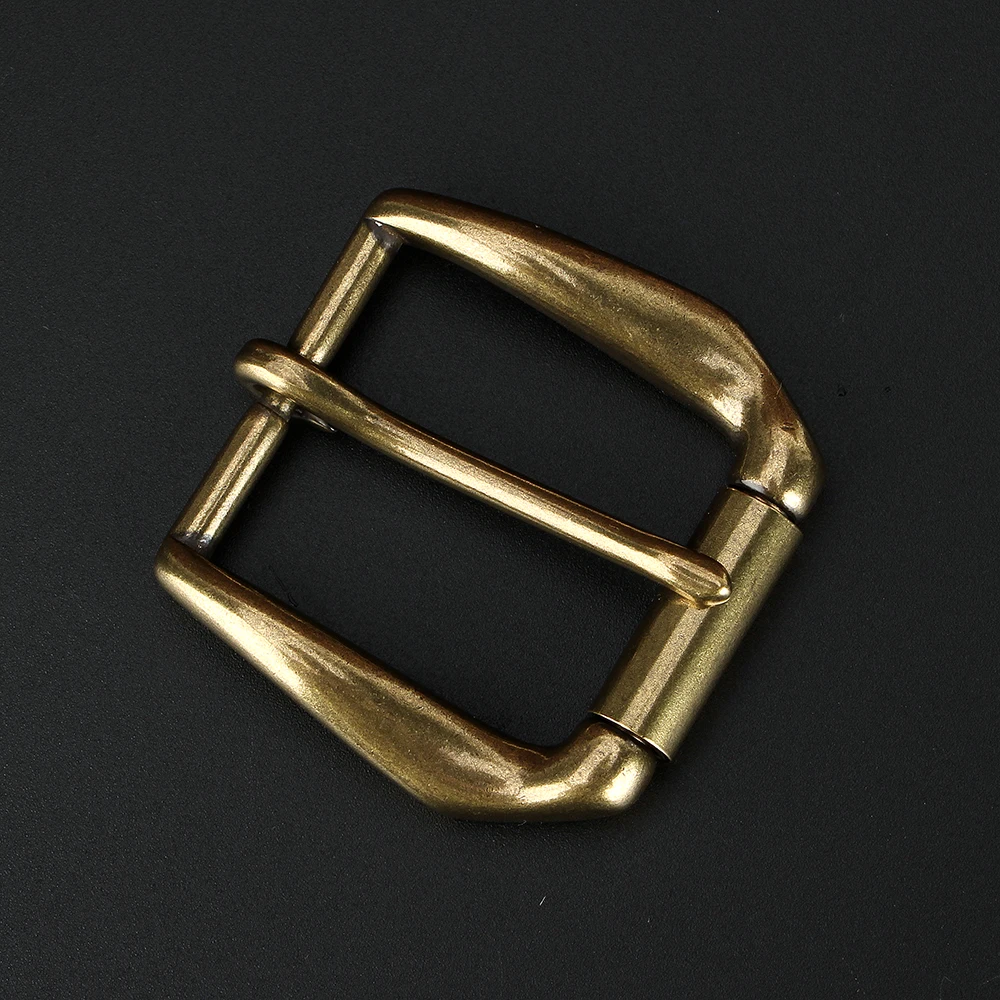 39 مللي متر حزام مشبك العتيقة برونزية الأسطوانة دبوس مشبك الصلبة النحاس الرجال حزام عادية مشبك الجلود الحرفية حزام أجزاء اكسسوارات #3