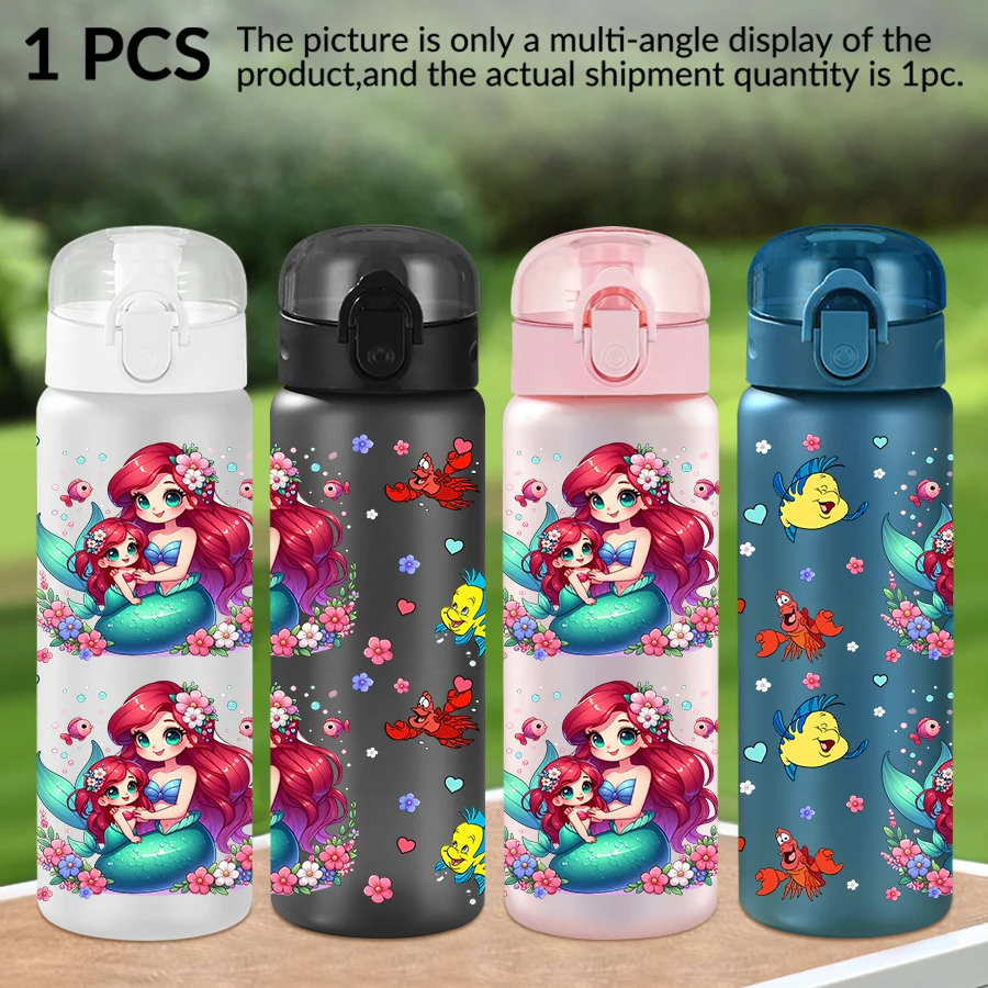 

1Pc Disney The Little Mermaid Sea Life pattern 26oz plastic water bottle outdoor sports water cup birthday/Homecoming gift