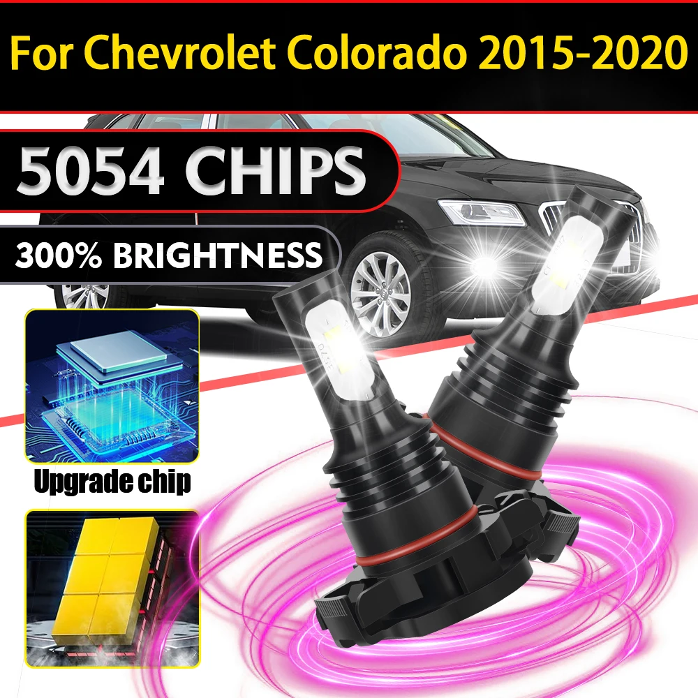 

20000LM LED Fog Lamps 5202 Auto Front Fog Lights 360 Degree Lighting 100W For Chevrolet Colorado 2015 2016 2017 2018 2019 2020