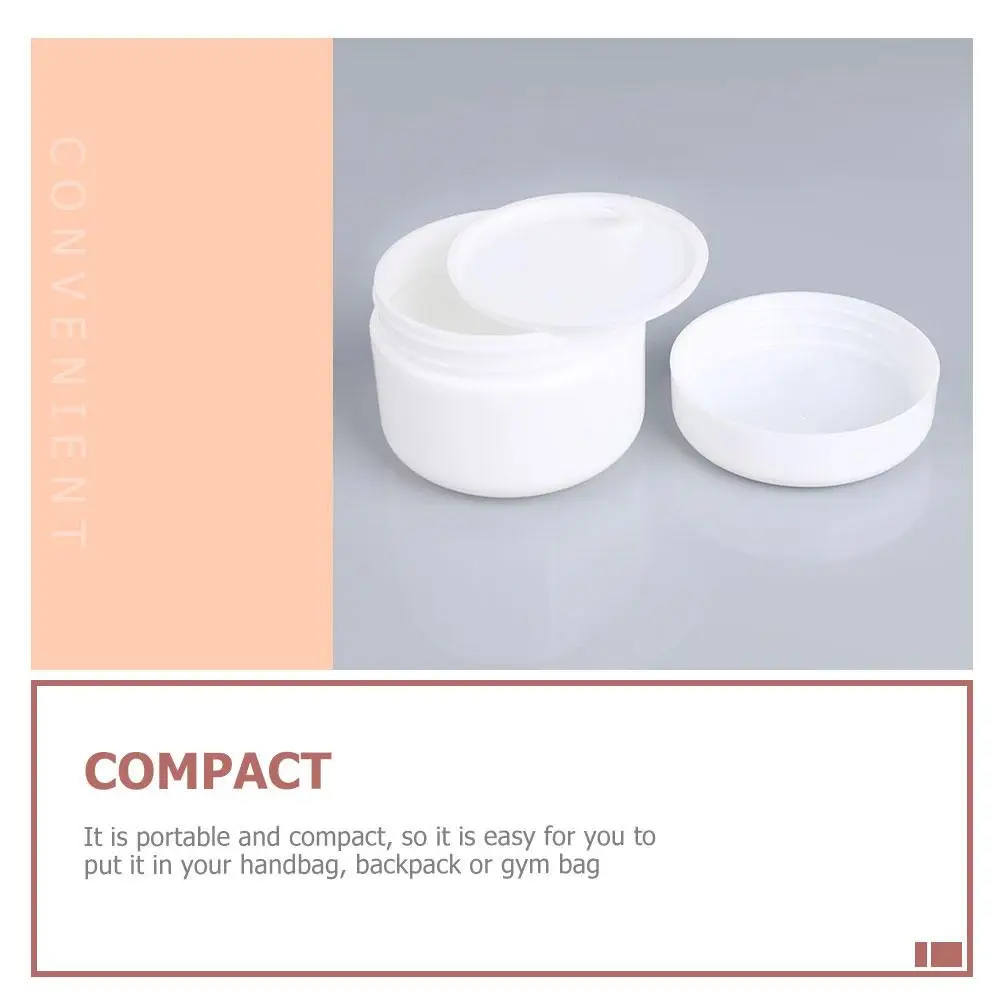 

10 Pcs Cream Boxes Portable Leak Proof Refillable Containers for Lotions Makeup Travel Camping Personal Care Plastic