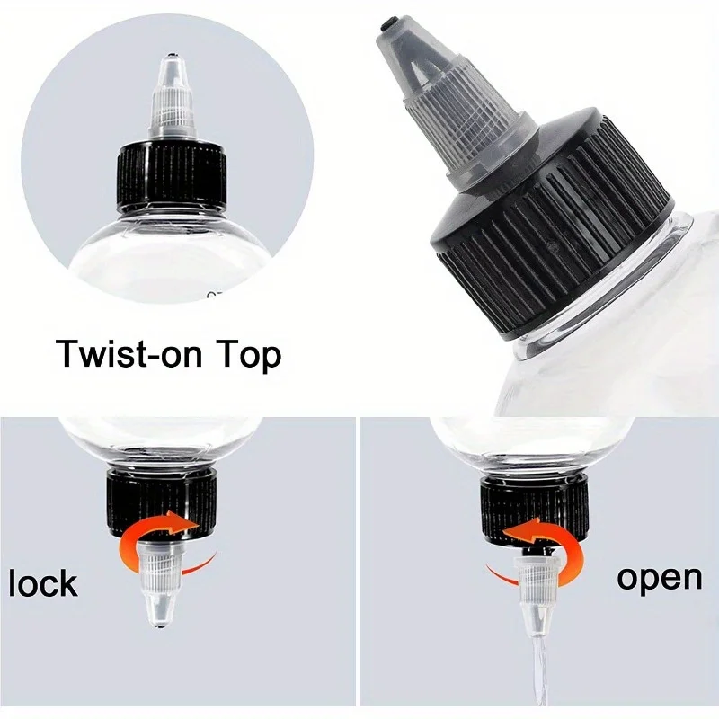 1Pc 230ml/500ml Empty Hair Dye Bottle Measured Twist Top Cap Refillable Squeeze Container with Graduated Scale - view 3