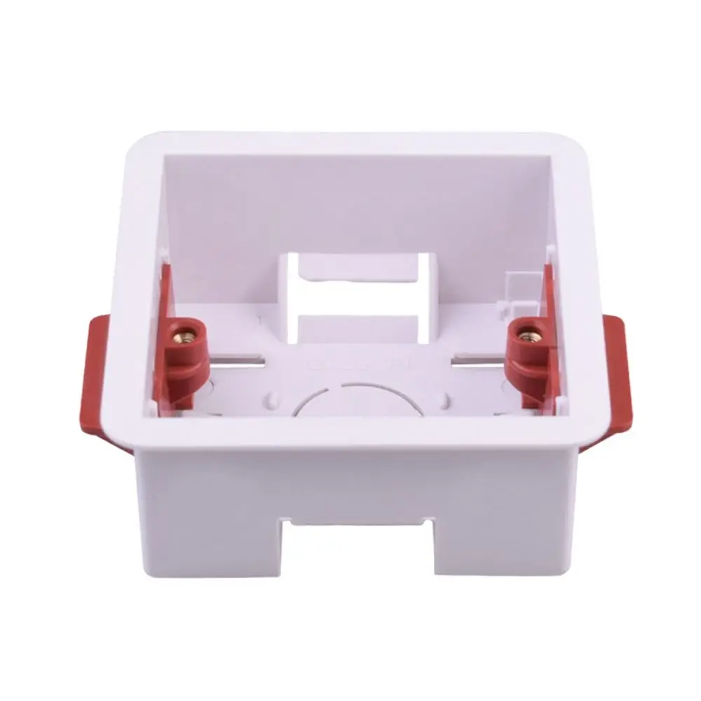 Junction Box Gypsum Board Lining Box Embedded Install White Wall Socket Cassette 86 Type 35/46mm Depth Wall Switch Box Switch