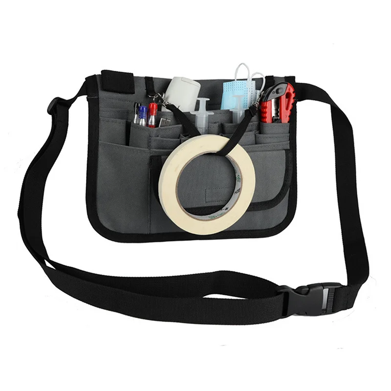 2024 Nurse 13-Pocket Waist Bag Organizer Belt Fanny Pack For Scissors Care Kit Tool Storage Bum Bag Unisex Nurse Apron Hip Purse