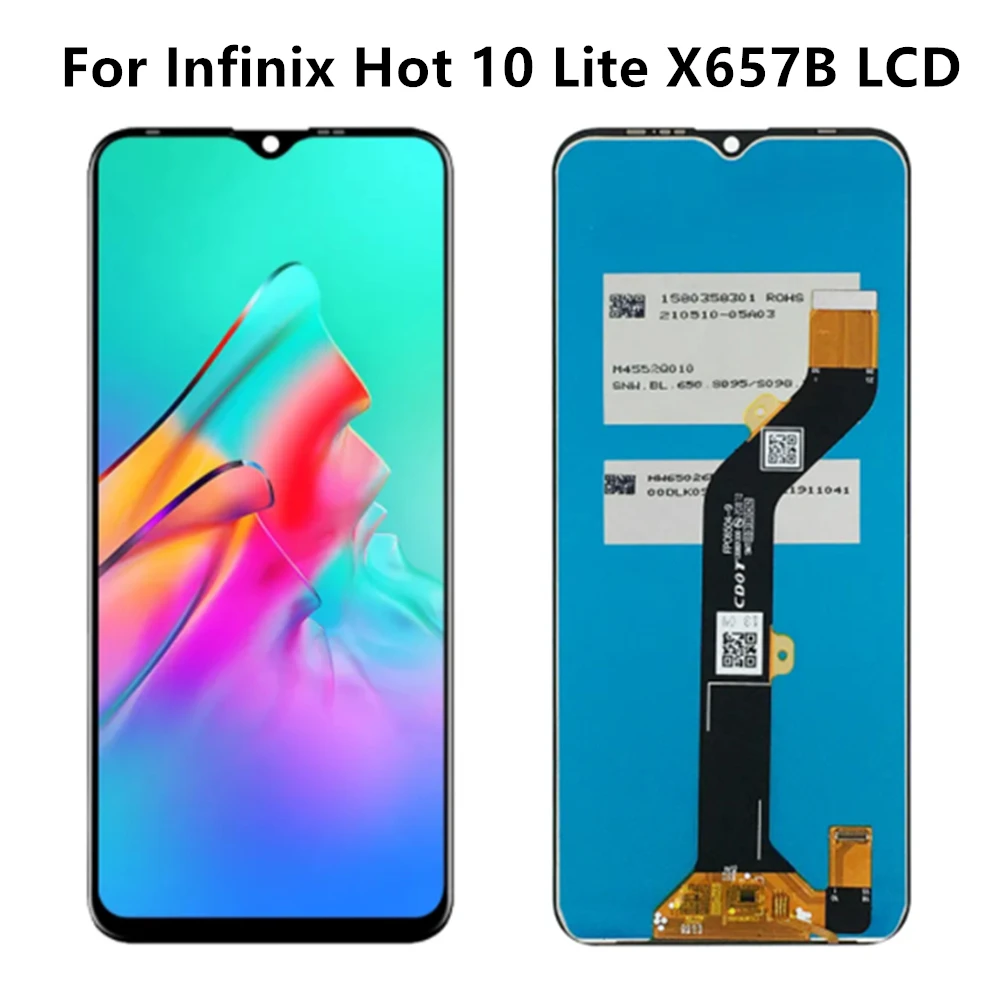 

6.6" For Infinix Hot 10 Lite X657B LCD Display Touch Screen Digitizer Assembly Brand New Repair Replacement Parts LCD