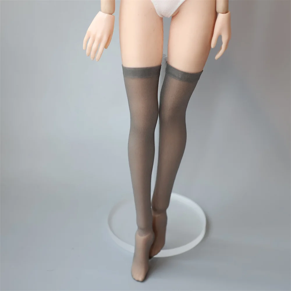 Image of 1/6 Damen-Strümpfe, ultradünn, hochelastisch, kniehohe Socken, Kleidungszubehör, passend für 12-Zoll-Actionfiguren von weiblichen Soldaten.