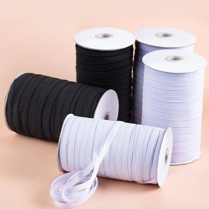 

5yards/10yards High-Quality Fat Black White Elastic Band Face Mask Made 3mm Clothing Sewing Fabric DIY Garment Accessories