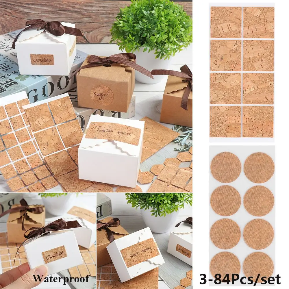 1set Kitchen Book Management Biscuit Bags Waterproof Bottle Tags Jars Marker Classification Label Wooden Labels Sticker