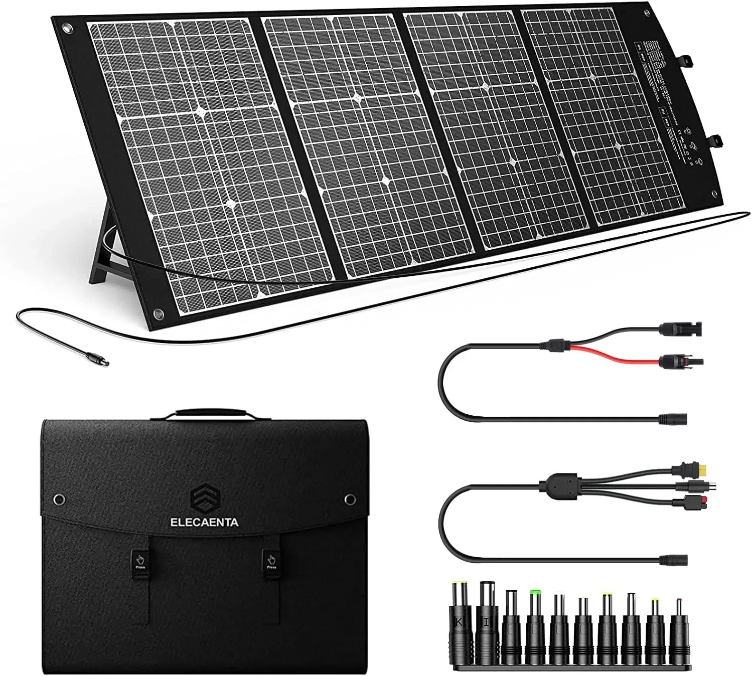 120W Portable Solar Panel for Power Station,25% High Efficiency,Monocrystalline ETFE Solar Charger for Outdoors Camping Off Grid