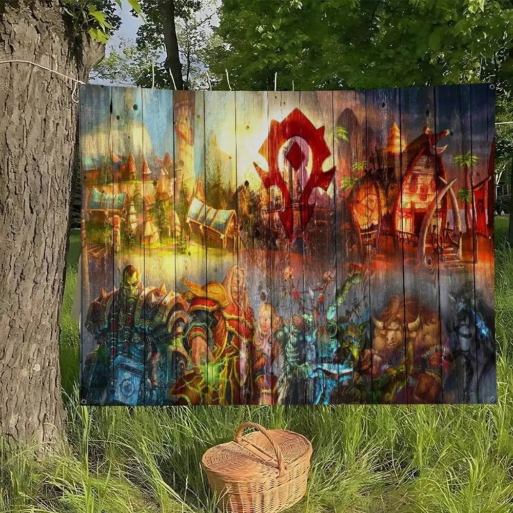 Game World of Warcraft Small Size Cheerleading Banner Hand Pulled Flag Outdoor Atmosphere Flags